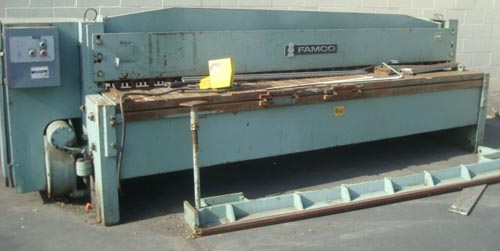 10' x 10 GA FAMCO FOR SALE MECHANICAL POWER SQUARING SHEAR