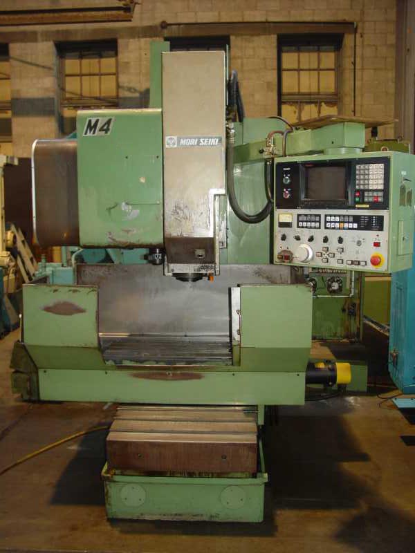 MORI SEIKI MV-JR  Fanuc 10M CNC Control,  X=22", Y=16", Z=18", 16 ATC, 5,000 RPM, CAT 40, 4th Axis Pre-wire, 1985