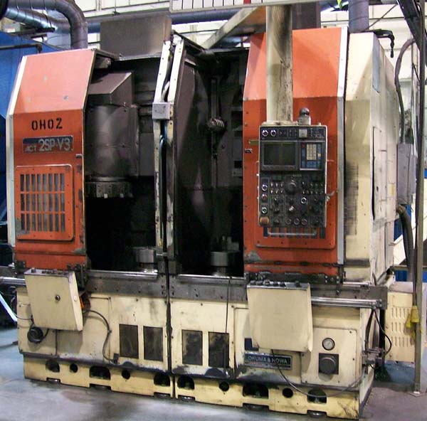 20" OKUMA HOWA ACT2SP-V3 Vertical Twin Spindle CNC Turning Center