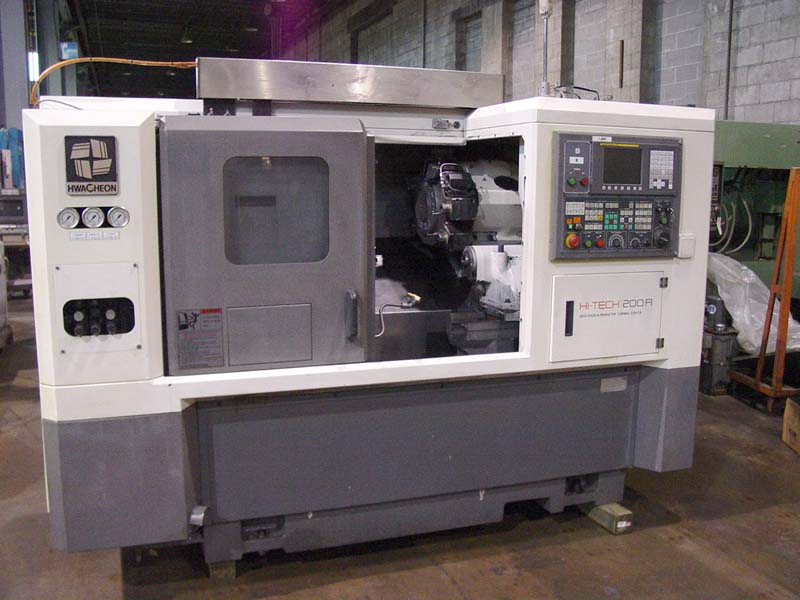 HWACHEON Hi-Tech 200A FOR SALE USED CNC LATHE WITH LIVE TOOLING TURNING CENTER With LIVE TOOLING