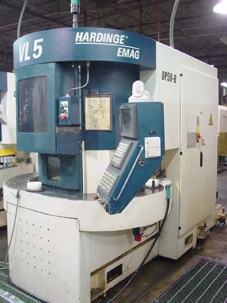 HARDINGE EMAG VL-5 FOR SALE Used CNC LATHE CNC LATHE CNC INVERTED SPINDLE VERTICAL TURNING CENTER