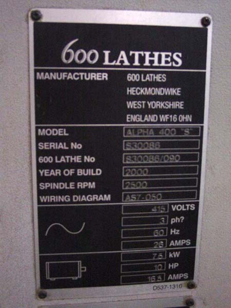 Harrison Alpha Lathe