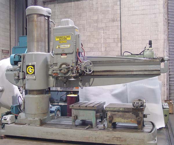 8' x 19" GIDDINGS & LEWIS FOR SALE RADIAL DRILL