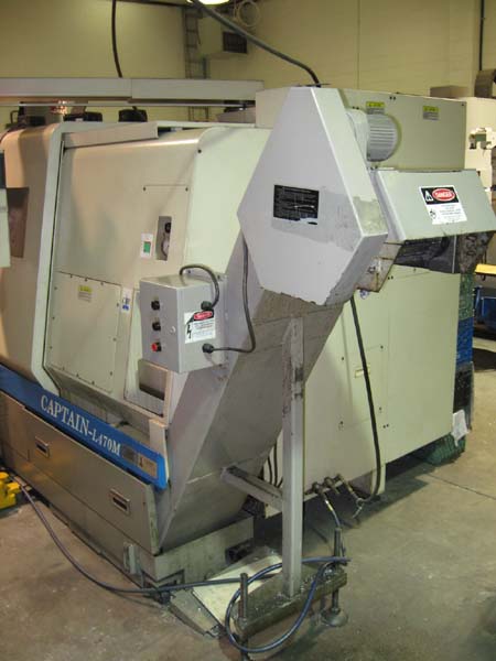 OKUMA CAPTAIN L470 Big Bore FOR SALE USED CNC LATHE CNC TURNING CENTER