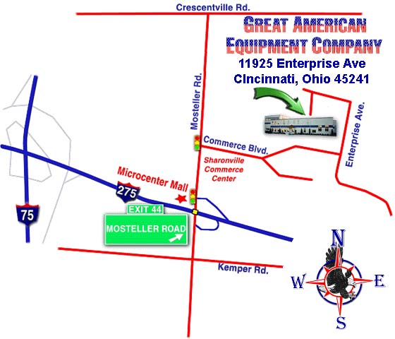 Local Map to Great American Equipment Company