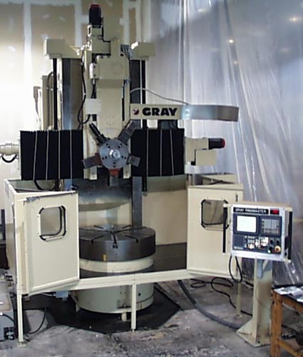48" Gray CNC Vertical Boring Mill Rebuilt and Retrofit This Year - P10820