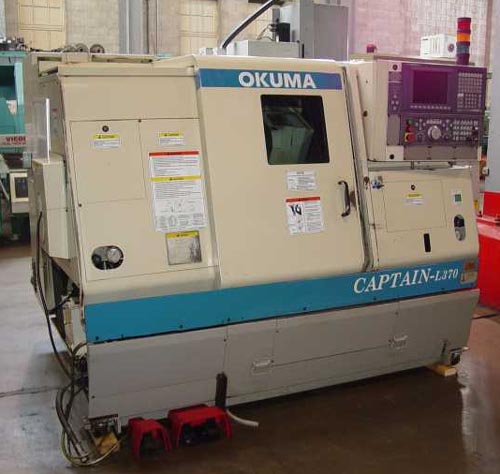 Okuma Captain L-370 Big Bore CNC Lathe - P11316