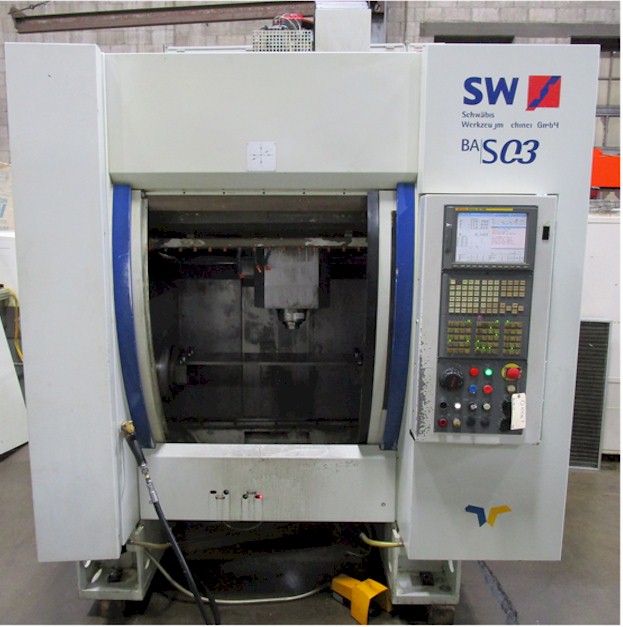 SW BA S03 4 Axis CNC Vertical Mill, SW 4 Axis Trunnion Style CNC Vertical Mill, SW 4 Axis CNC Vertical Machining Center, used 4 Axis Trunnion Style CNC Vertical Mill For Sale, DMG, Mazak, Okuma