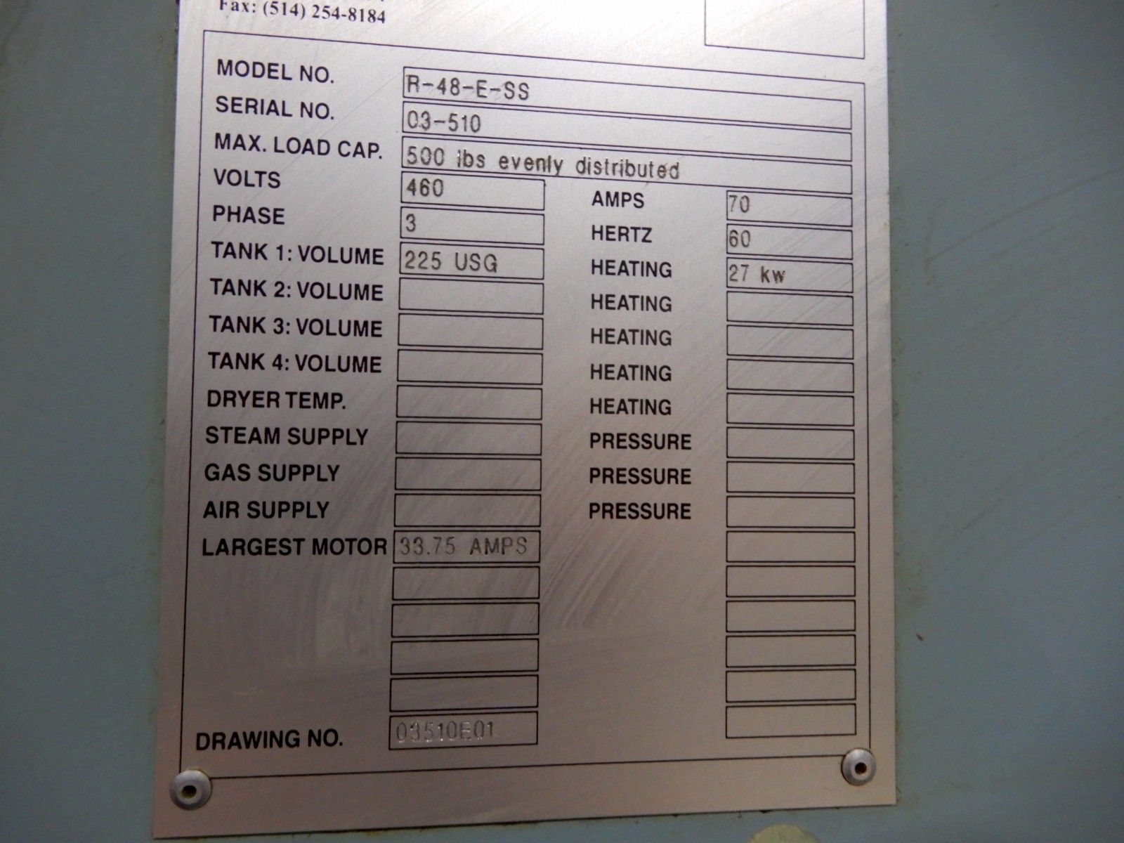 Proceco Typhoon RW-R-E-55 Rotary Parts Washer For Sale, used Front Loading Rotary Parts Washer For Sale, Proceco 2 Stage Part Washer For Sale, used 2 Stage Front Loading Rotary Part Washer For Sale