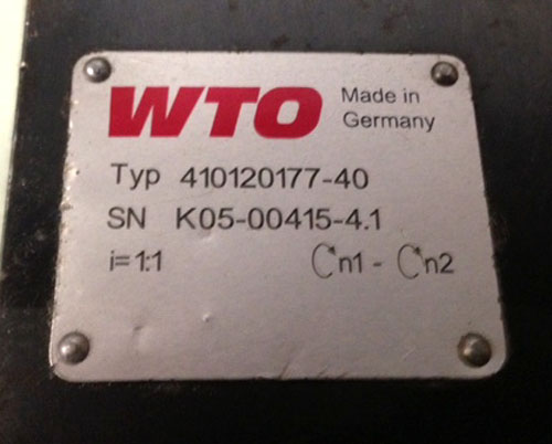 WTO Type 410120177-40 Live Toolholder for CNC Lathe with Sub-Spindle For Sale