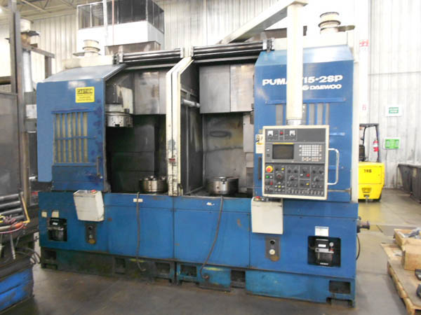 Daewoo V15-2SP Twin Spindle CNC Vertical Turning Center for sale