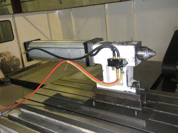 KOMO CNC VERTICAL MILL with 4th Axis 42" TROYKE Rotary Table and Tailstock