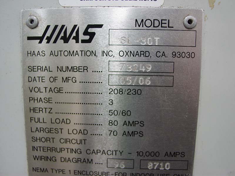 Haas SL-30T CNC Lathe CNC Turning Center for sale