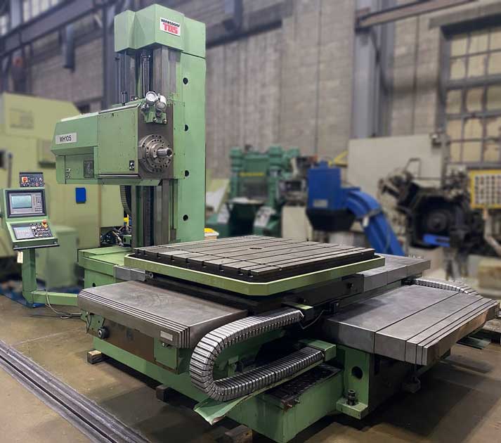 Tos Varnsdorf WHN 105NC Horizontal Boring Mill, Tos WHN Horizontal Boring Mill, 4" CNC Horizontal Boring Mill, Used Table Type Boring Mill For Sale, Toshiba, Kuraki