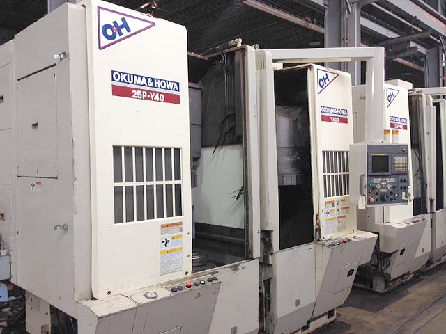 Okuma Howa 2SP-V40 Vertical Twin Spindle CNC Turning Centers 2 Spindle Lathe  for sale
