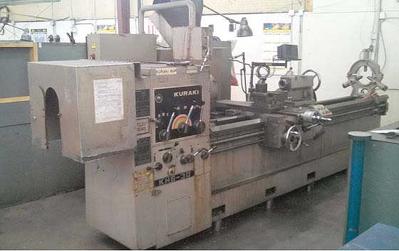 Kuraki 25" x 120" Oil Country Hollow Spindle Lathe with 6-3/4" Bore  for sale