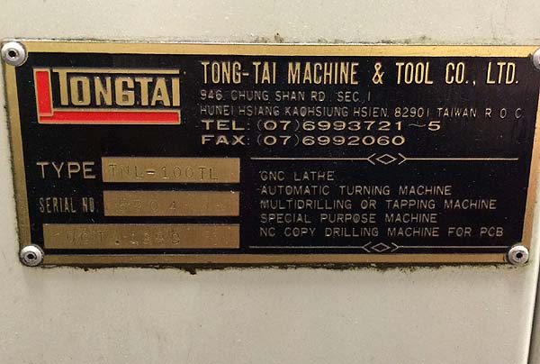 TongTai Seiki Quasar 250 TNL-100TL 8" Chuck CNC Lathe cnc Turning Center for sale