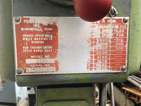 Powermatic Drill Press, 15" Powermatic Drill Press