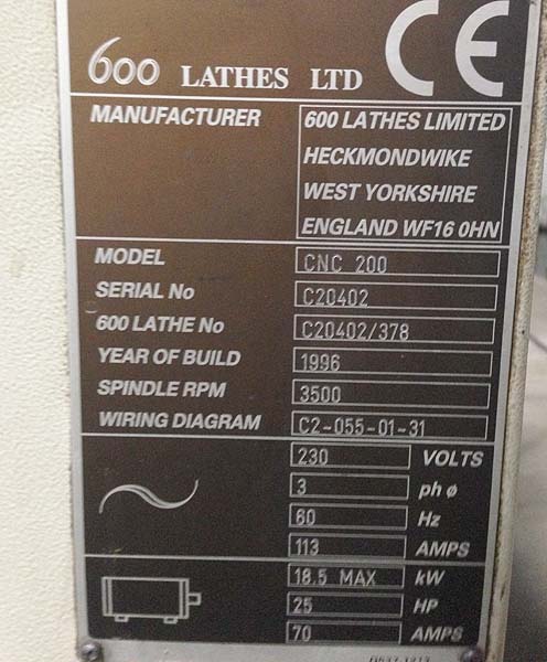 Clausing Storm 200 cnc turning center cnc lathe for sale