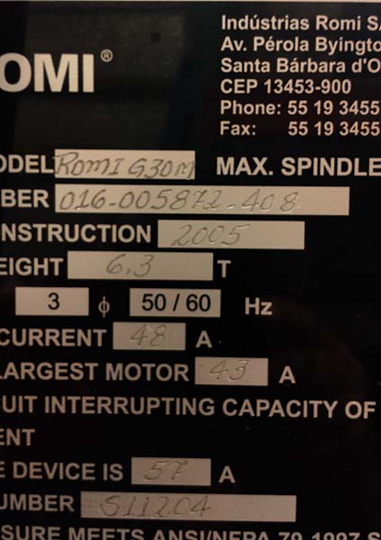 Romi G30M CNC Turning Center with Live Tooling CNC Lathe For Sale