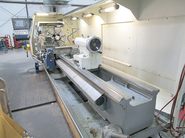 Weiler E70 CNC Flat Bed Lathe Teach Lathe 28" x 120" CNC Lathe  for sale
