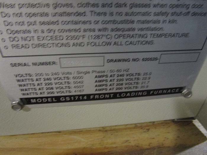 L&L Special Furnace GS1714  For Sale