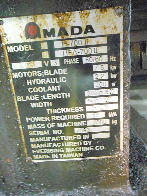 Amada Saw For Sale