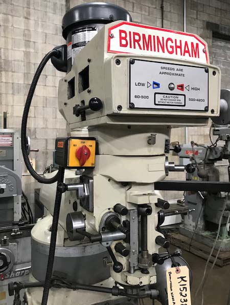 Birmingham Bridgeport Style Mill with Digital Readouts 2HP For Sale