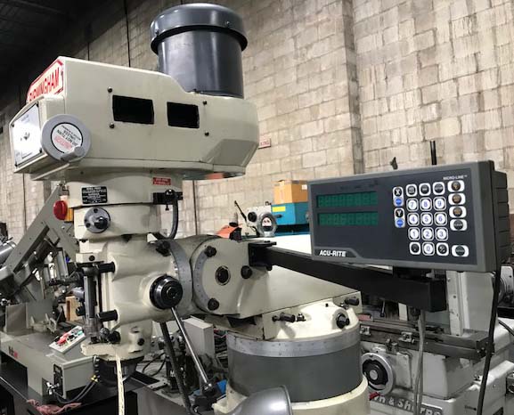 Birmingham Bridgeport Style Mill with Digital Readouts 2HP For Sale