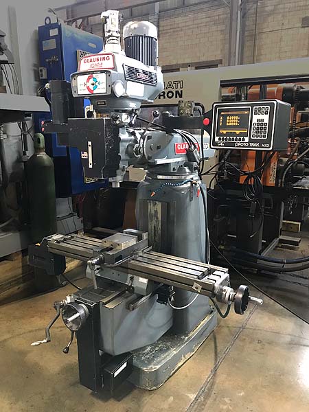 CLAUSING KONDIA Bridgeport Style CNC Milling Machine, with SWI Southwest Industries Proto Trak MX-3 3-Axis CNC Control For Sale