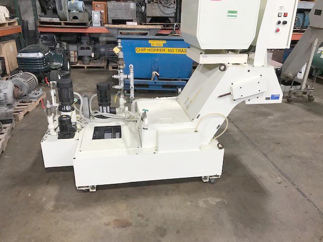 JPC Chip Conveyor and Coolant System with Drum Filter, Fanuc Robo Drill Chip Conveyor, High Pressure Coolant System with Drum Filter, Rear Discharge JPC Conveyor