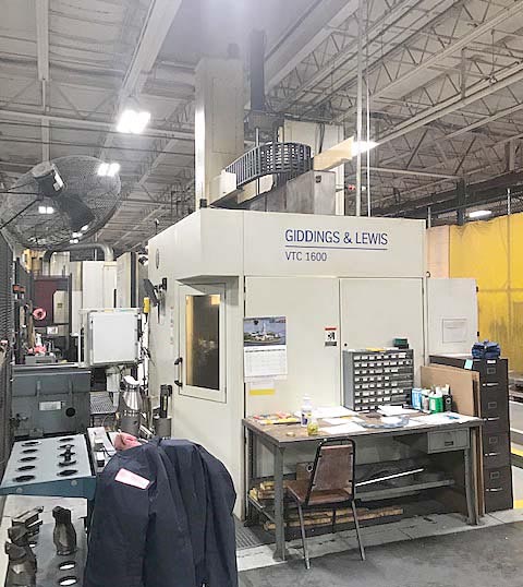 63" G & L CNC Vertical Boring Mill, Giddings & Lewis VTC-1600 CNC Boring Mill, Giddings & Lewis Fives CNC Vertical Boring Mill For Sale, Used 63" Vertical Boring Mill For Sale