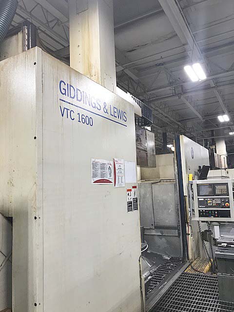 63" G & L CNC Vertical Boring Mill, Giddings & Lewis VTC-1600 CNC Boring Mill, Giddings & Lewis Fives CNC Vertical Boring Mill For Sale, Used 63" Vertical Boring Mill For Sale