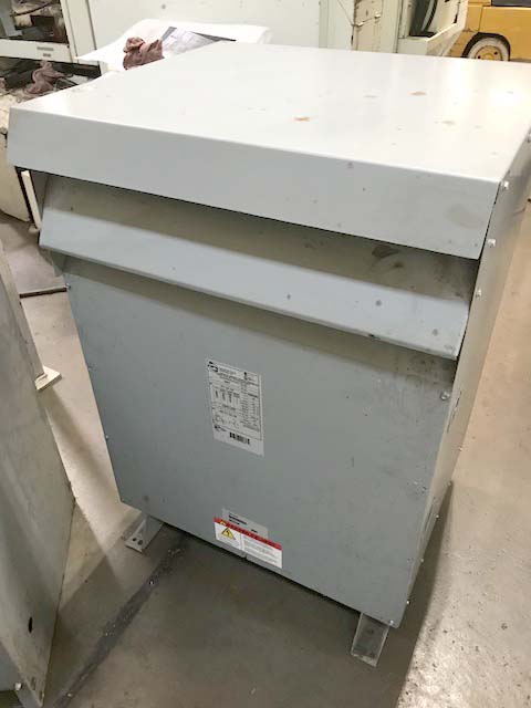 Used 75 KVA 460 Prim to 208 Sec 3-Phase Transformer For Sale, Used Transformer 3-Phase for sale