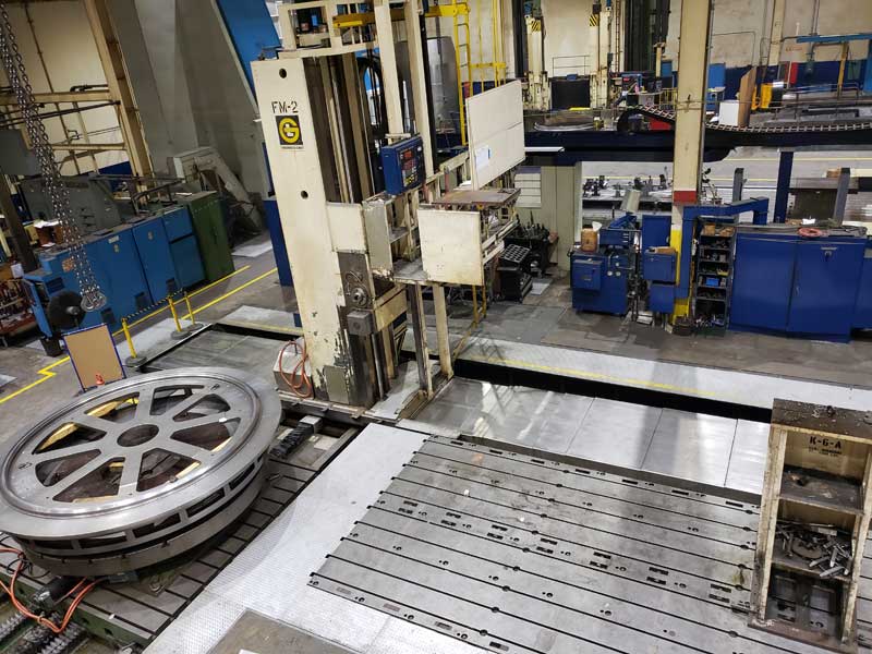 6" G & L CNC Horizontal Boring Mill, Giddings & Lewis 70-H60-UF CNC Boring Mill, Giddings & Lewis Fives CNC Floor Type Horizontal Boring Mill For Sale, Used 6" Floor Mill Floor Type Boring Mill For Sale