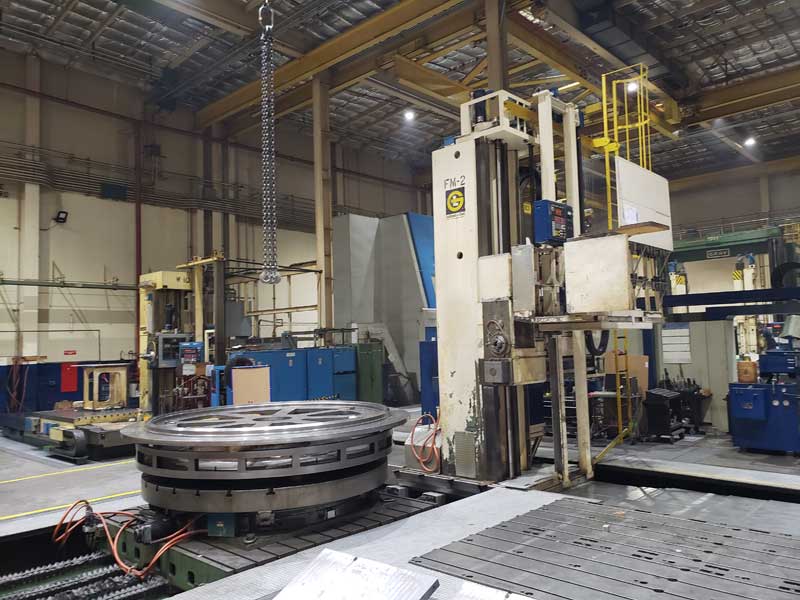 6" G & L CNC Horizontal Boring Mill, Giddings & Lewis 70-H60-UF CNC Boring Mill, Giddings & Lewis Fives CNC Floor Type Horizontal Boring Mill For Sale, Used 6" Floor Mill Floor Type Boring Mill For Sale