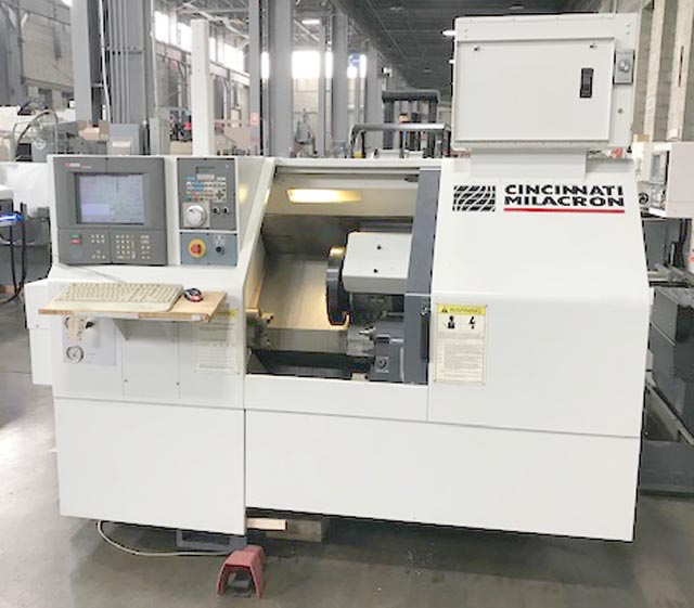 Cincinnati Hawk 150 6" Chuck CNC Lathe with Bar Feeder For Sale
