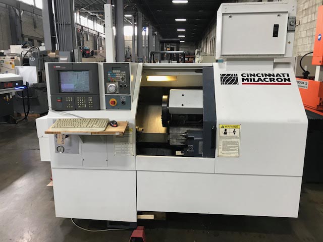 Cincinnati Hawk 150 6" Chuck CNC Lathe with Bar Feeder For Sale