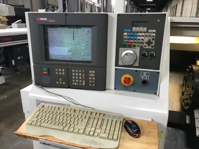 Cincinnati Hawk 150 6" Chuck CNC Lathe with Bar Feeder For Sale