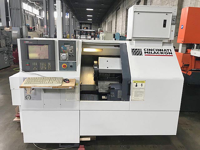 Cincinnati Hawk 150 6" Chuck CNC Lathe with Bar Feeder For Sale
