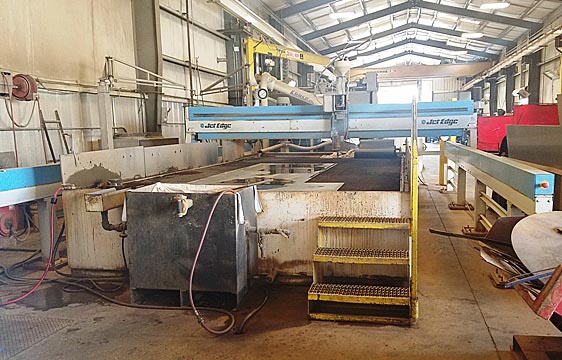 Jet Edge Abrasive CNC Water Jet Cutting Machine, 13' x 21' Jet Edge 75000 PSI Flow Water Jet, CNC Water Jet, Water Jet Table Cutting Machine