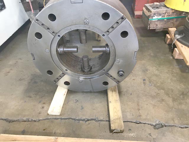 Rotomors 31" 4-Jaw Big Bore Chuck with 15" Thru Hole, Rotomors MC-ID-P4 Pipe Chuck, Big Bore Pipe Chuck with Extended Stroke, 30" 4-Jaw Big Bore Pipe Chuck