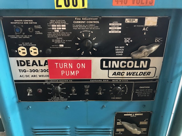 Lincoln Idealarc TIG-300/300 Tig/Stick Welder