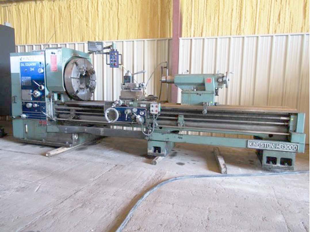 34" x 120" Kingston Lathe, Large Bore Lathe, Big Bore Lathe, Large Thru Hole Lathe