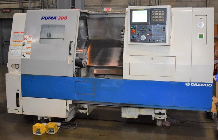 Used Daewoo/Doosan Puma 300C CNC Turning Center For Sale, Used Doosan CNC Lathe For Sale