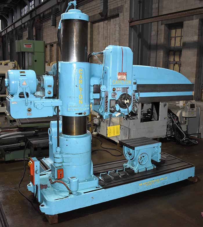 8'x 19" Carlton 4A Radial Arm Drill, 8' Carlton Radial Drill, used Carlton Radial Drill For Sale, used 7' Radial Drill For Sale, American, Gilbert, Bickford, GL
