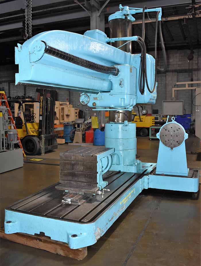 8'x 19" Carlton 4A Radial Arm Drill, 8' Carlton Radial Drill, used Carlton Radial Drill For Sale, used 7' Radial Drill For Sale, American, Gilbert, Bickford, GL