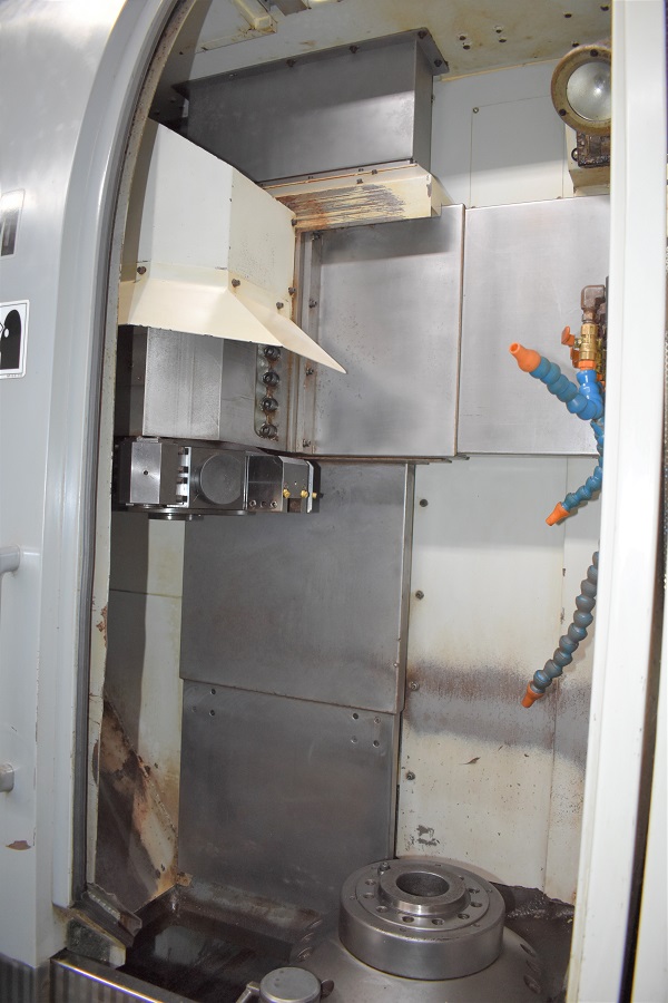 Used 15" Doosan V450-TM Twin Spindle CNC Turning Center For Sale, 10" CNC Lathe For Sale