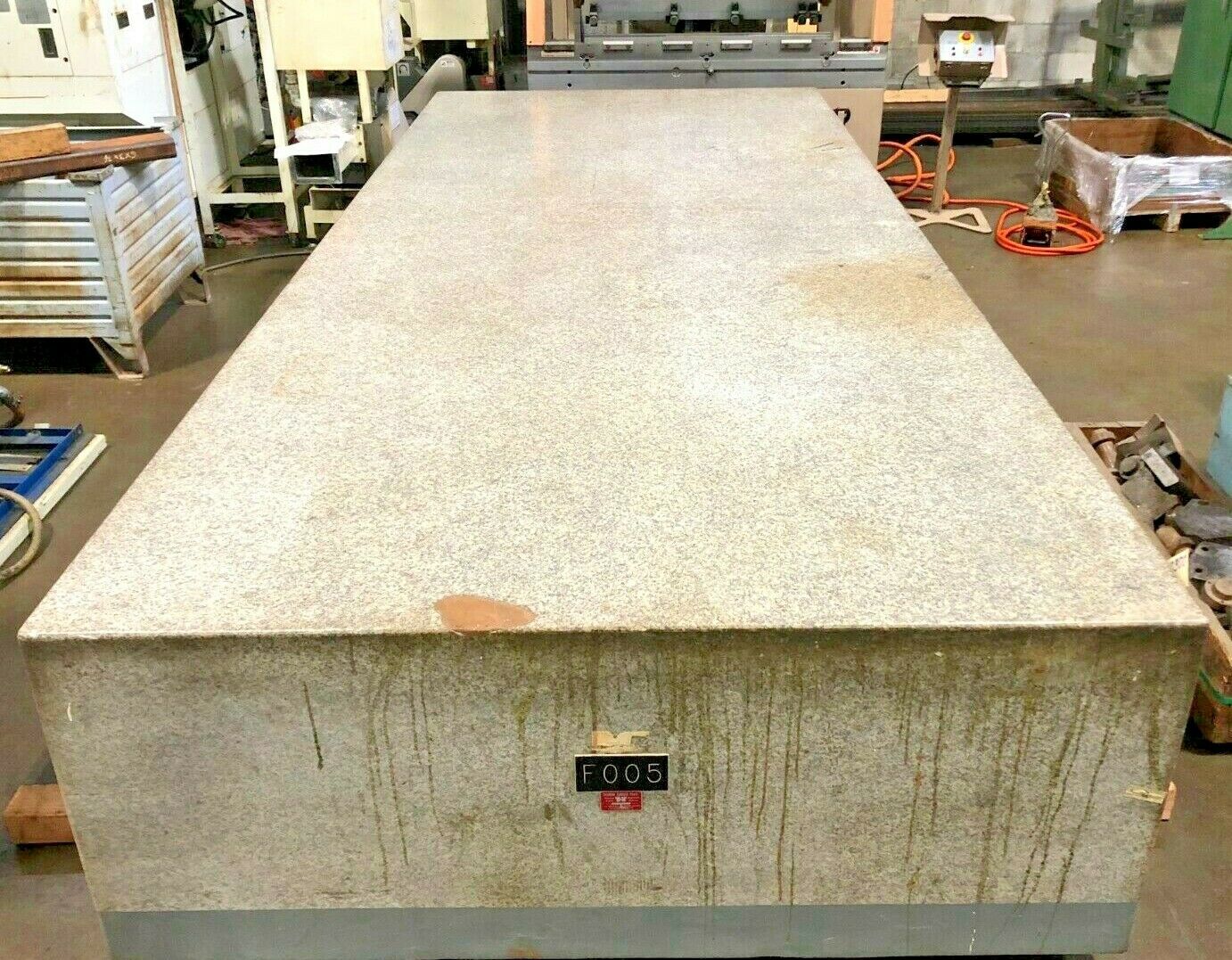 14' x 6' Starrett Granite Surface Plate, 14' x 6' Starrett Granite Lay Out Table, Large Starrett Granite Surface Plate, used Starrett Surface Plate For Sale