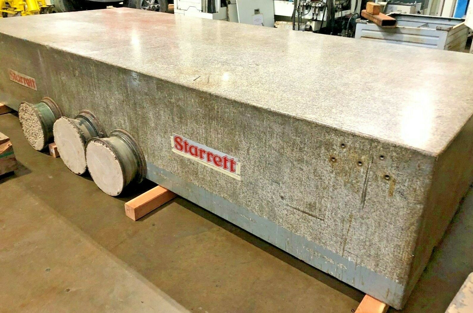 14' x 6' Starrett Granite Surface Plate, 14' x 6' Starrett Granite Lay Out Table, Large Starrett Granite Surface Plate, used Starrett Surface Plate For Sale